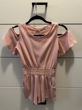 btween Blush Pink Textured Jumpsuit